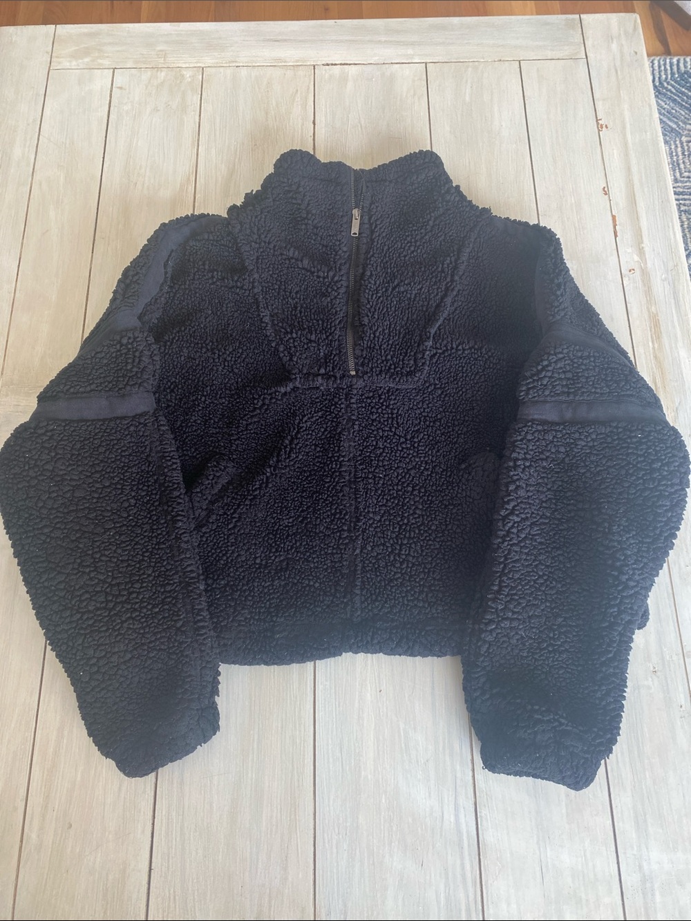 FP Movement Black Teddy Fleece Pullover Small